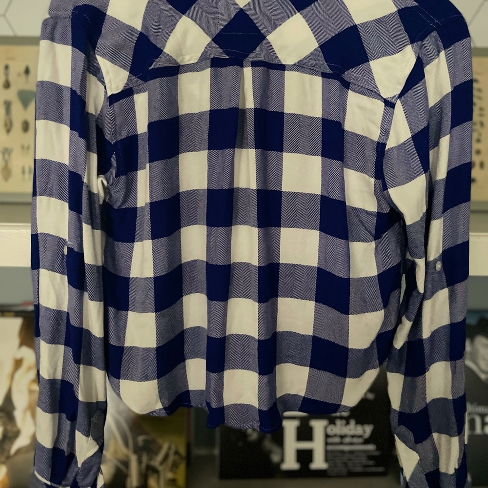 NWT Rails Rian Buffalo Plaid Crop Button Down - Picture 4 of 5